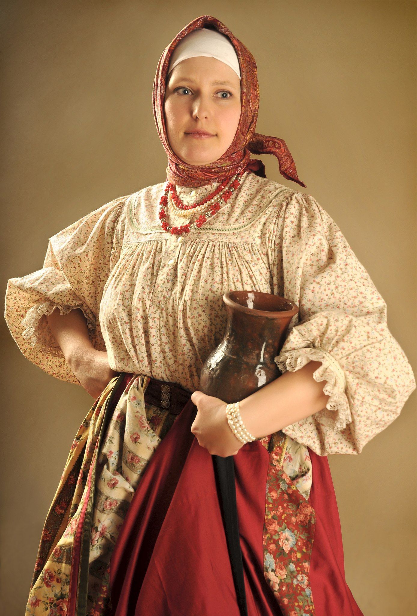 Girls in Slavic costumes in Santos