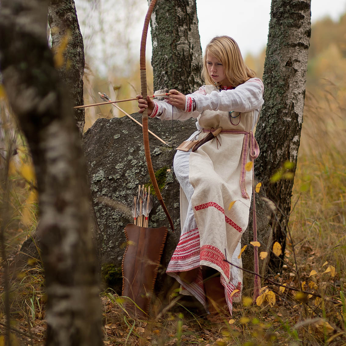 Sexy photo Girls in Slavic costumes in Santos